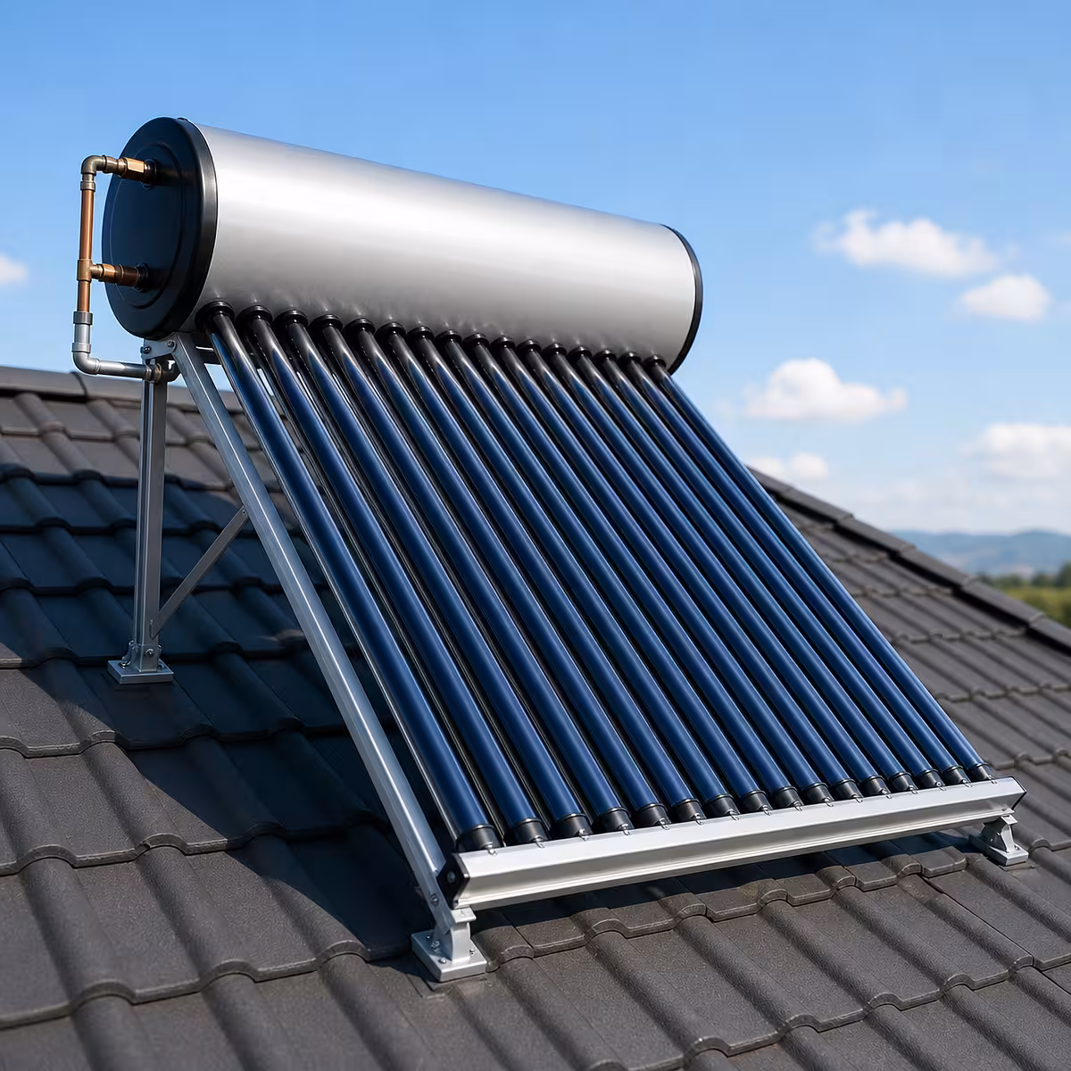 Montaj panouri solare pentru apă caldă